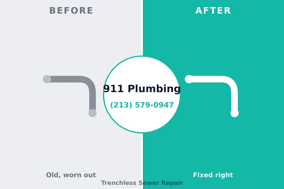 Before and after: plumbing company Fair Haven, NJ